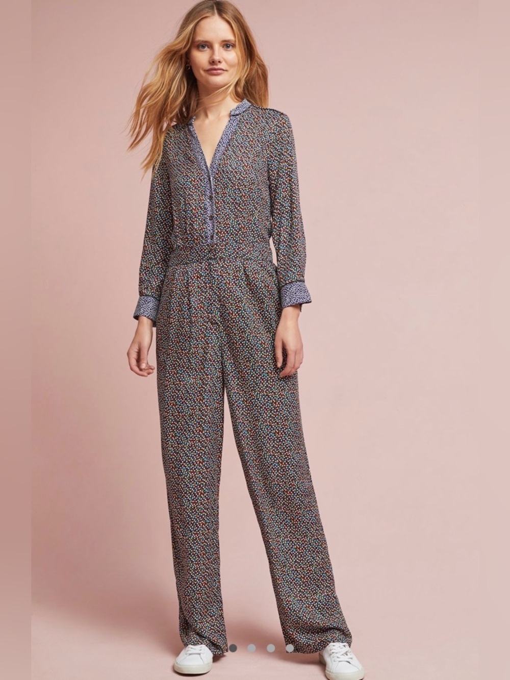 Anthropologie Ett:twa Christine Floral Wide Leg Jumpsuit – Size 4
